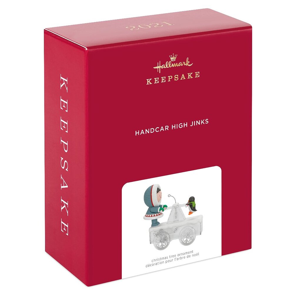 New! Frosty Friends Handcar Hijinks Halmark Keepsake Christmas Ornament 2021